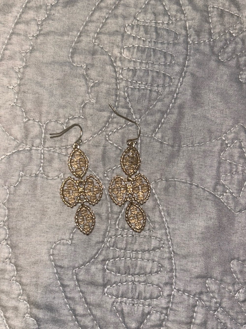 Gold Filigree Teardrop Dangle Earrings - Women Jewelry
